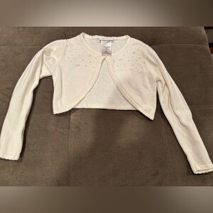 Bonnie Jean Girl White Size 6X Cardingan